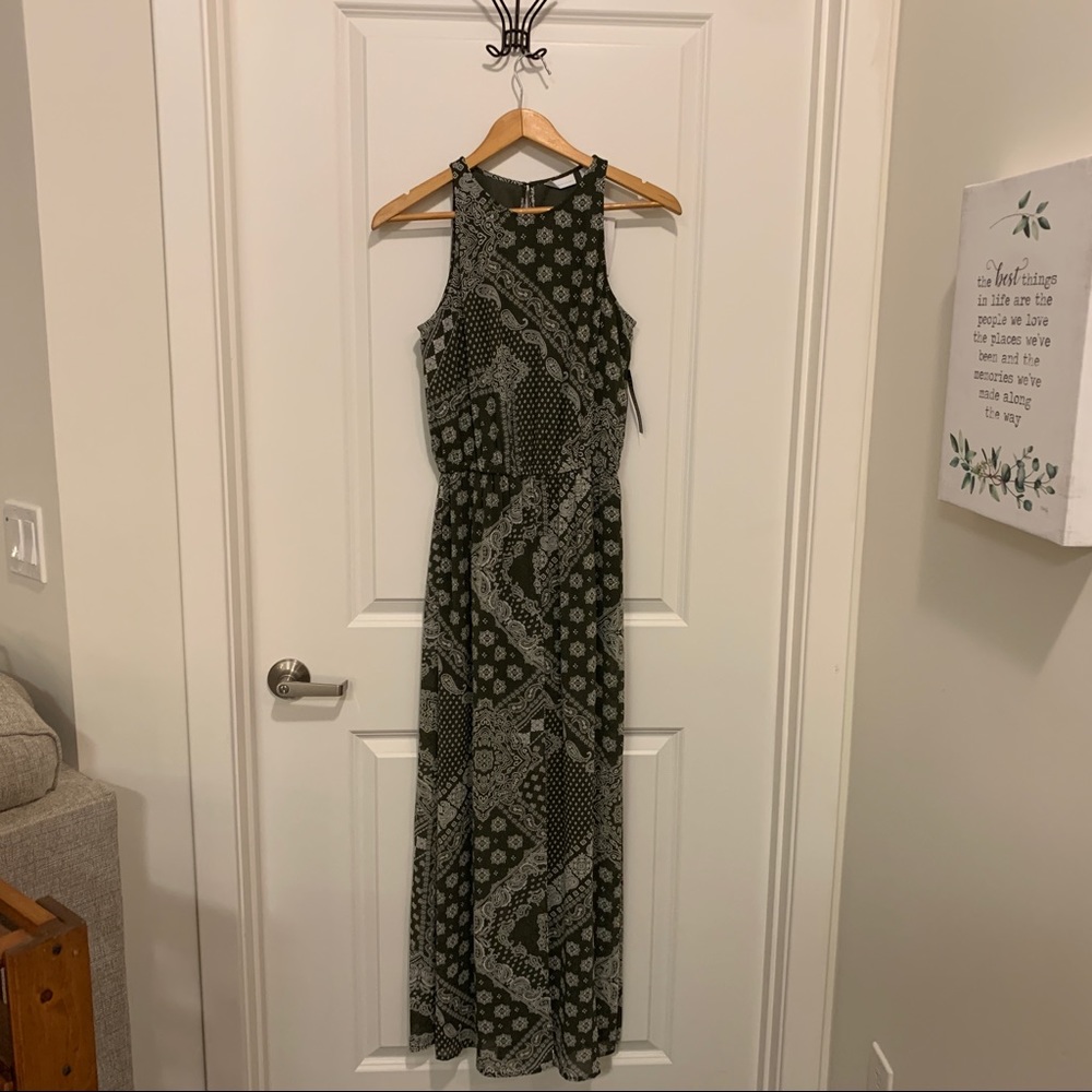 New York & Company Olive Green Jumpsuit